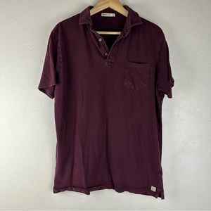 Marine Layer Polo Shirt Stripes M/L